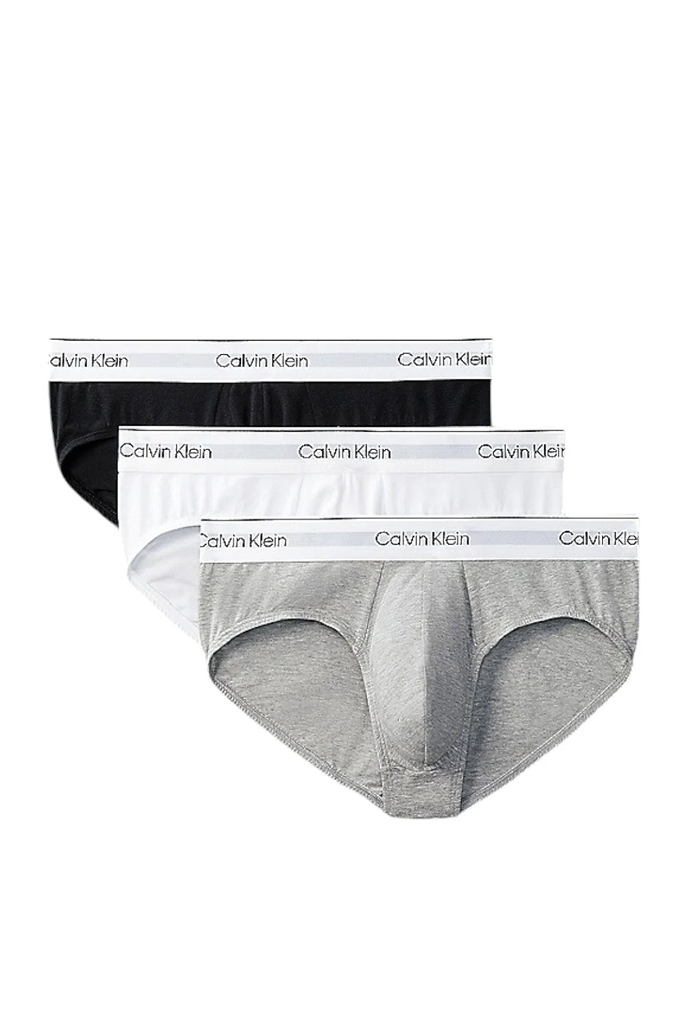 Slip con vestibilità a livello dei fianchi in confezione da 3 - Icon Cotton Stretch<BR/> 000NB3962A MP1 Calvin Klein