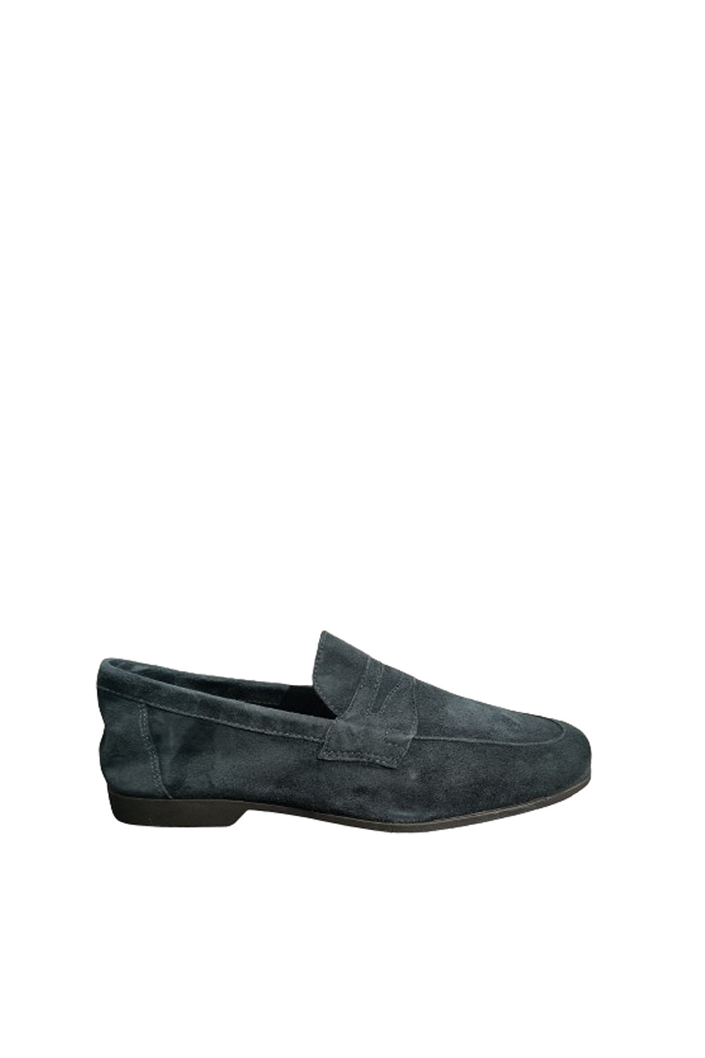 Mocassino in Camoscio Penny Loafer Antica Cuoieria 22845-VM6 AMALFIBLU Antica Cuoieria