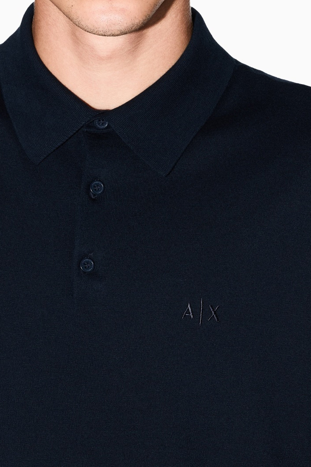 Polo in cotone lavorato a maglia con colletto 8NZF5D ZM3JZ1510 Armani Exchange