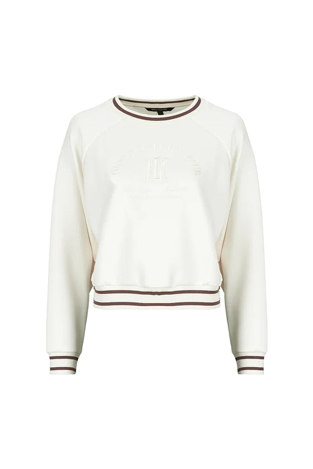 Felpa girocollo in stile college con logo e profili XW002072 AF10804U1003 Armani Exchange