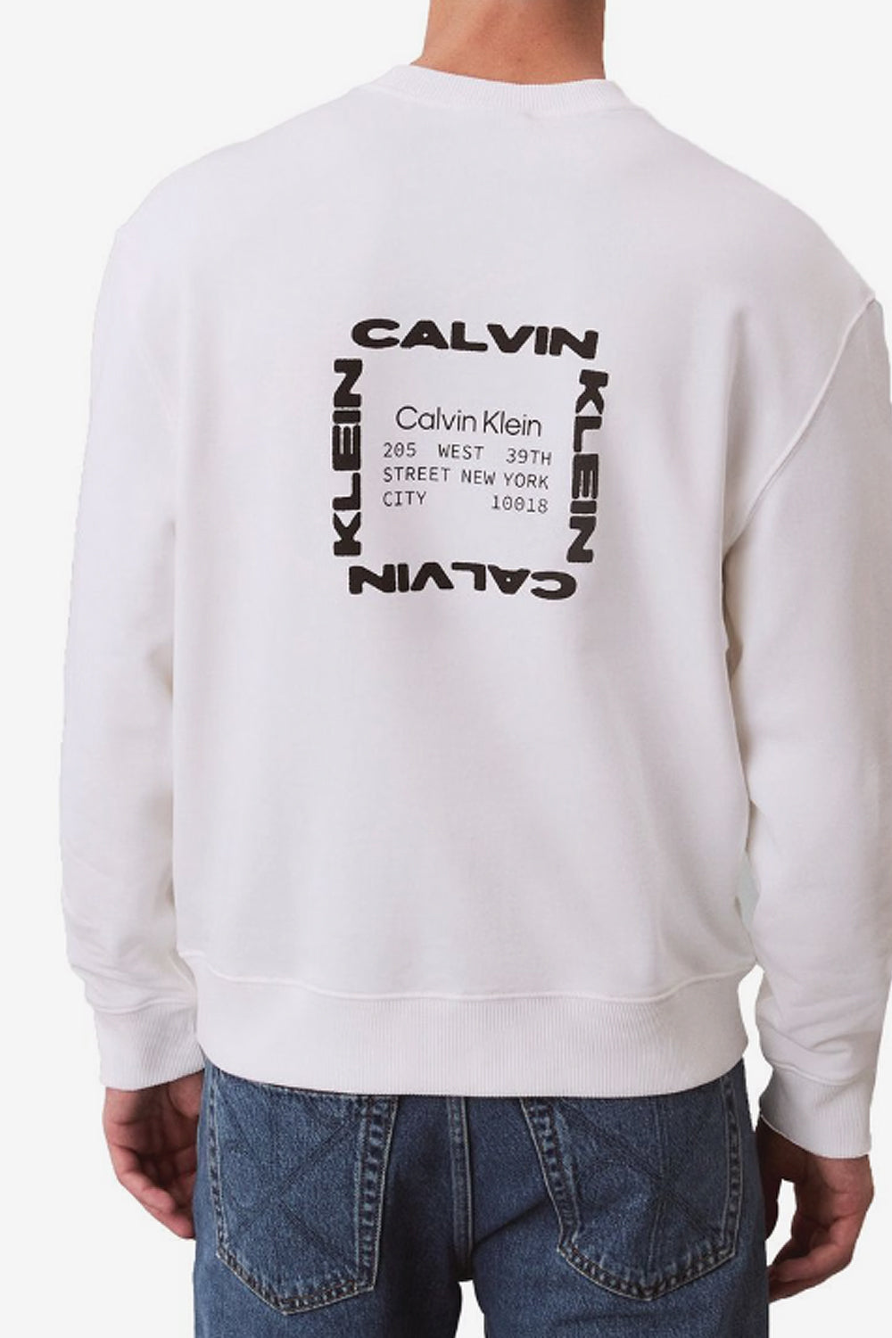 Felpa uomo Calvin Klein in cotone con logo stampato LV04RE254G /YAF Calvin Klein