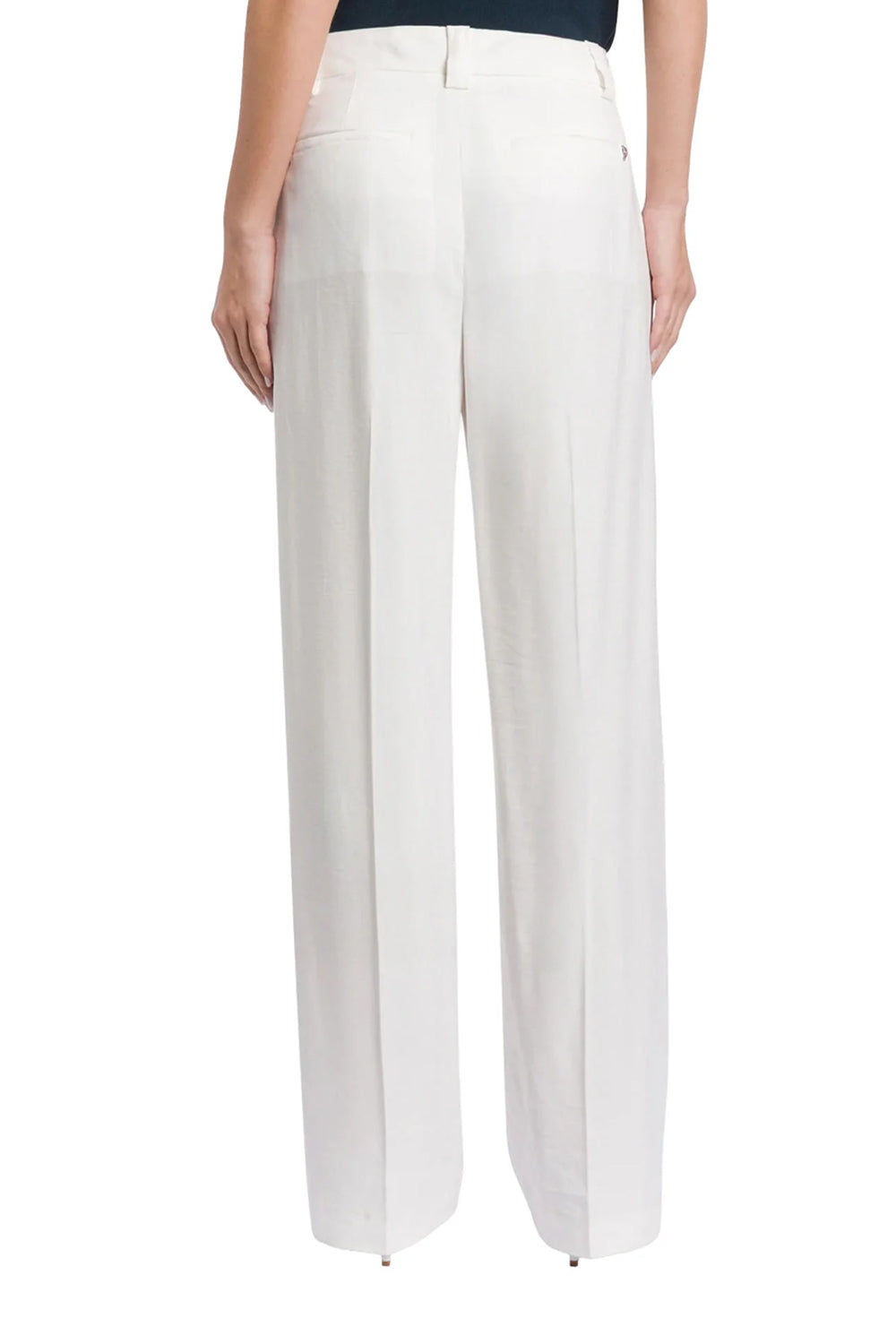 Pantaloni Abby wide leg in gabardina di viscosa DP883 IF0049D-XXX001 Dondup