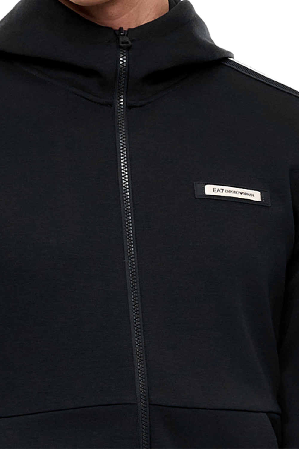Felpa con cappuccio Logo Series in interlok di misto cotone 7M001480 AF12660UC001 EA7 Emporio Armani