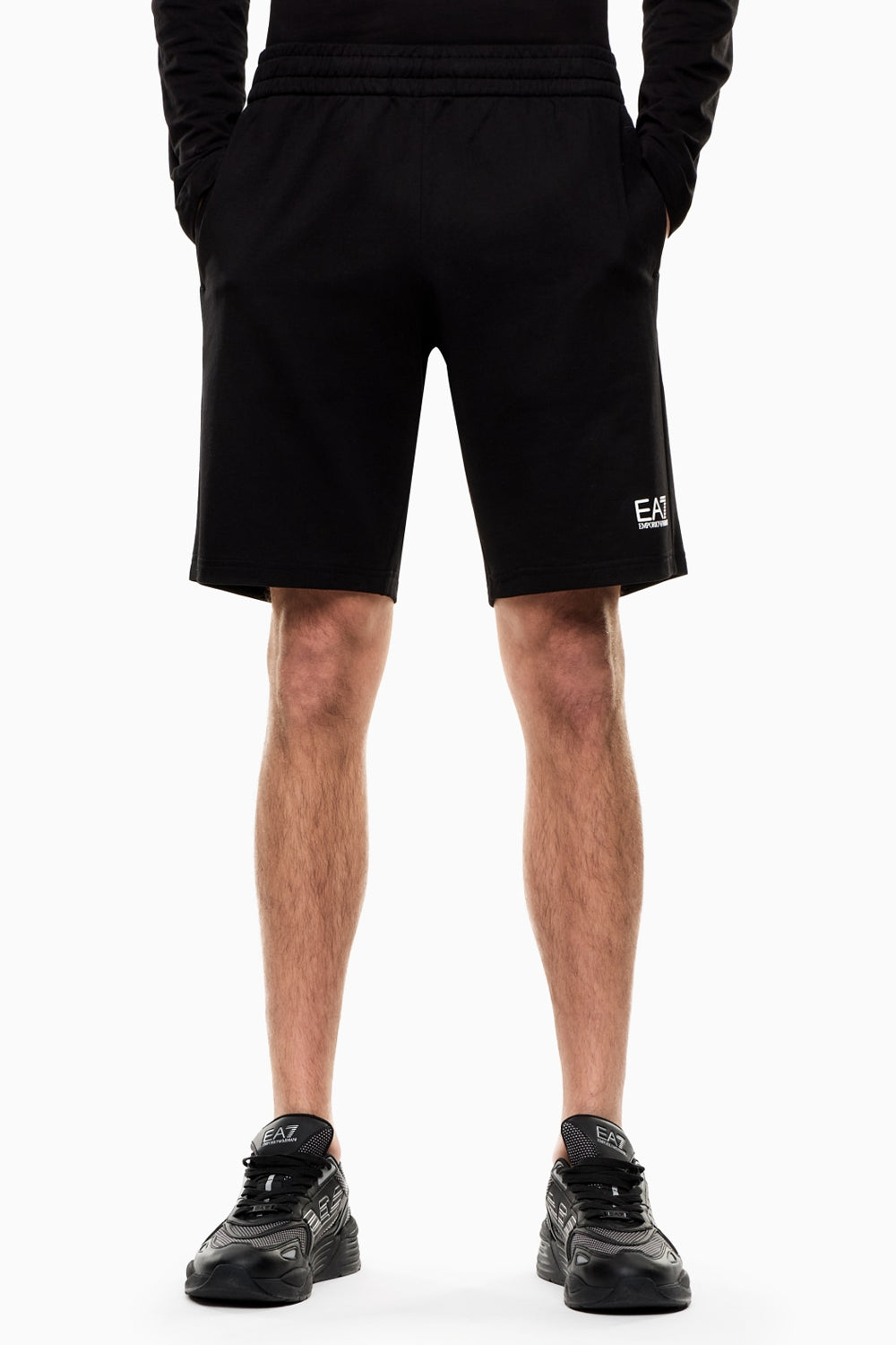 Shorts elasticizzati in cotone con coulisse Core Identity 8NPS65 PJVRZ1200 EA7 Emporio Armani