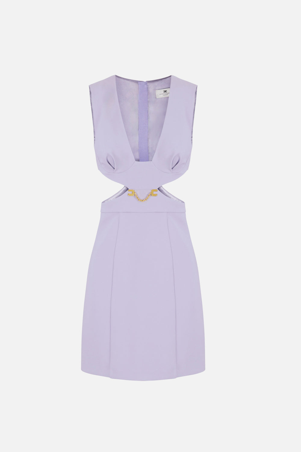 Mini Abito Elisabetta Franchi in Doppio Crêpe Stretch con Scollo Sagomato AB929 61E2EV7 Elisabetta Franchi