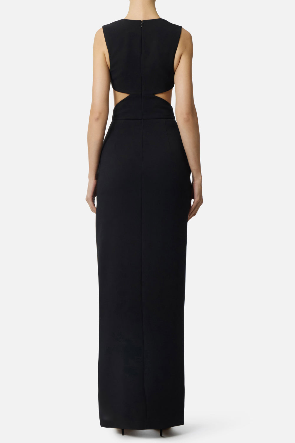 Abito da Sera Elisabetta Franchi in Crêpe con Cut-Out e Spacco Laterale ABR02 61E2110 Elisabetta Franchi
