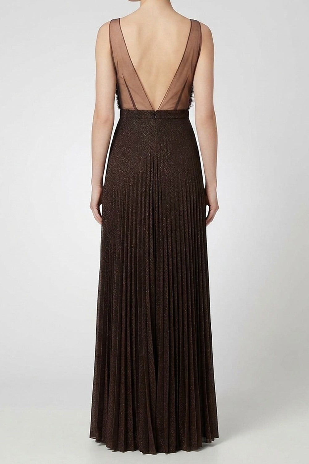 abito lungo Red Carpet tulle jersey ABR44 62E2FA8 Elisabetta Franchi