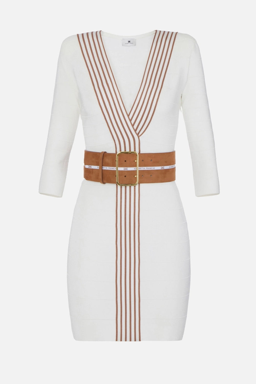 Abito in maglia con bande a righe AM01S 61E2AQ6 Elisabetta Franchi
