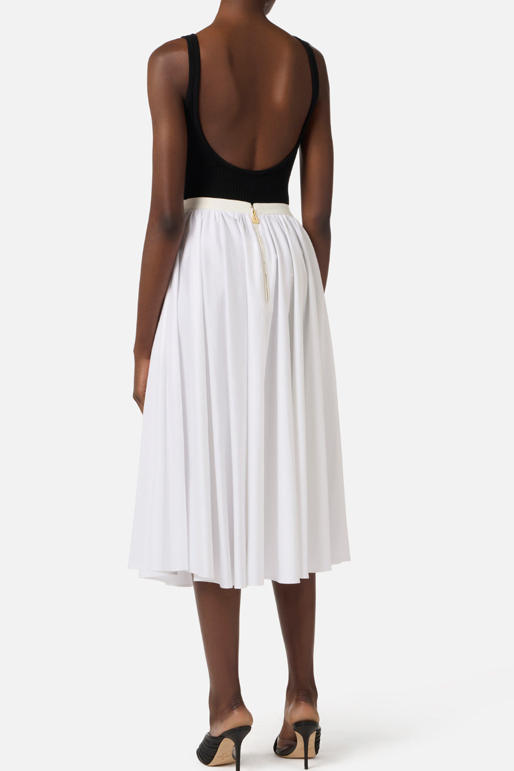 Body Elisabetta Franchi in Maglia a Costine con Stampa Logo BK81Q 61E2110 Elisabetta Franchi
