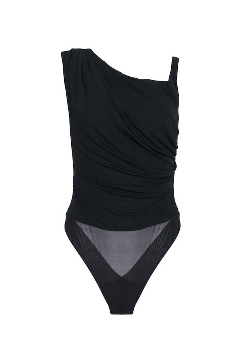 Body Monospalla Elisabetta Franchi in Jersey con Dettaglio in Metallo Dorato BO013 61E2110 Elisabetta Franchi