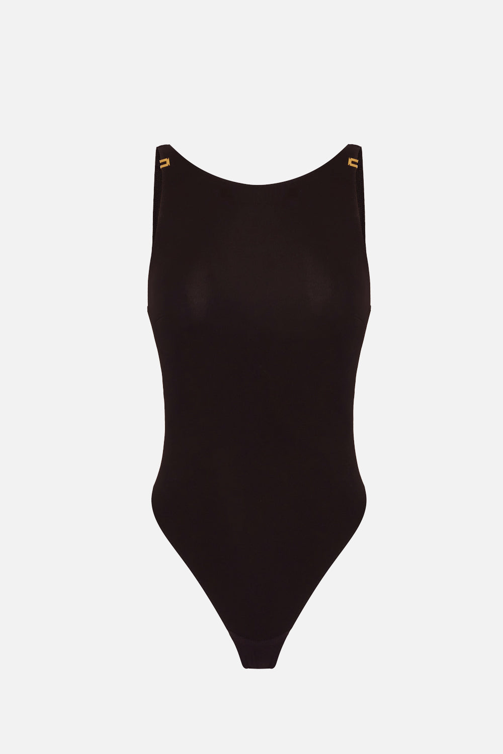 Body in jersey crêpe con dettagli logo BO034 62E2EV9 Elisabetta Franchi