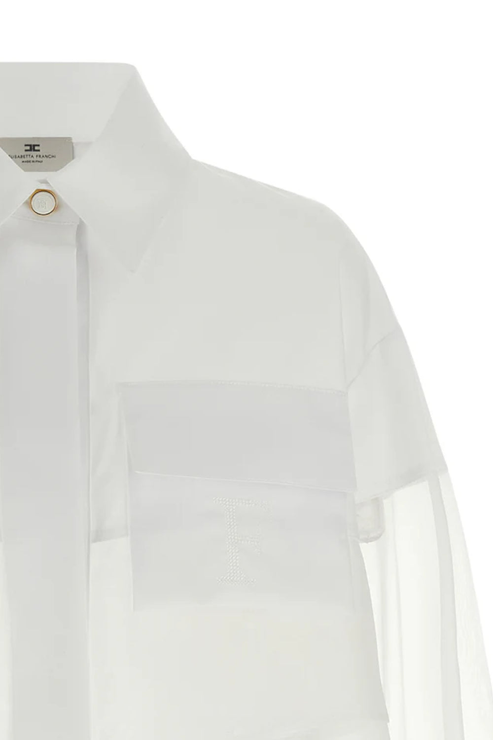 Camicia Elisabetta Franchi in Tessuto Trasparente CA118 61E2360 Elisabetta Franchi