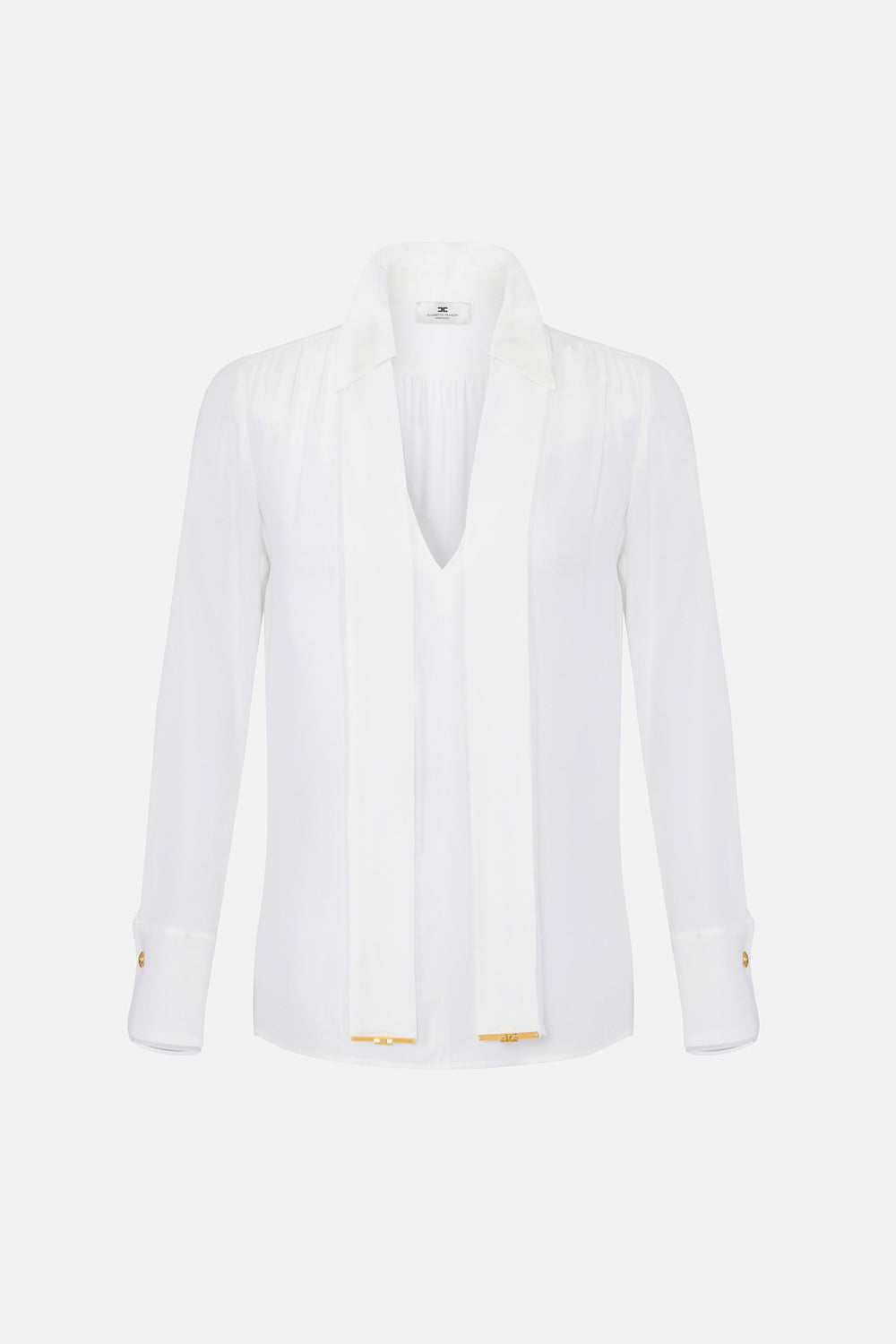 Camicia in georgette di viscosa con fusciacca CA146 61E2360 Elisabetta Franchi
