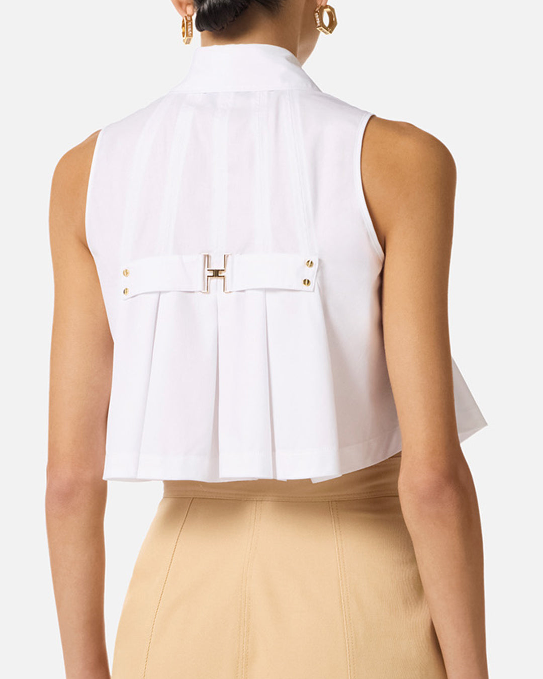 Camicia in popeline di cotone CA163 62E2100 Elisabetta Franchi