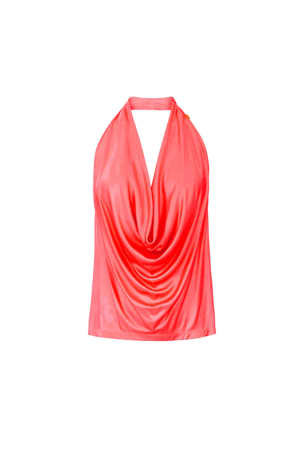 Top Elisabetta Franchi in Jersey di Viscosa Lucida con Scollo a Gronda<BR/> CN008 61E2H85 Elisabetta Franchi