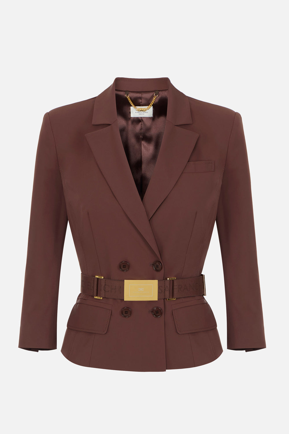 Giacca in tessuto tecnico bielastico GI224 61E2644 Elisabetta Franchi
