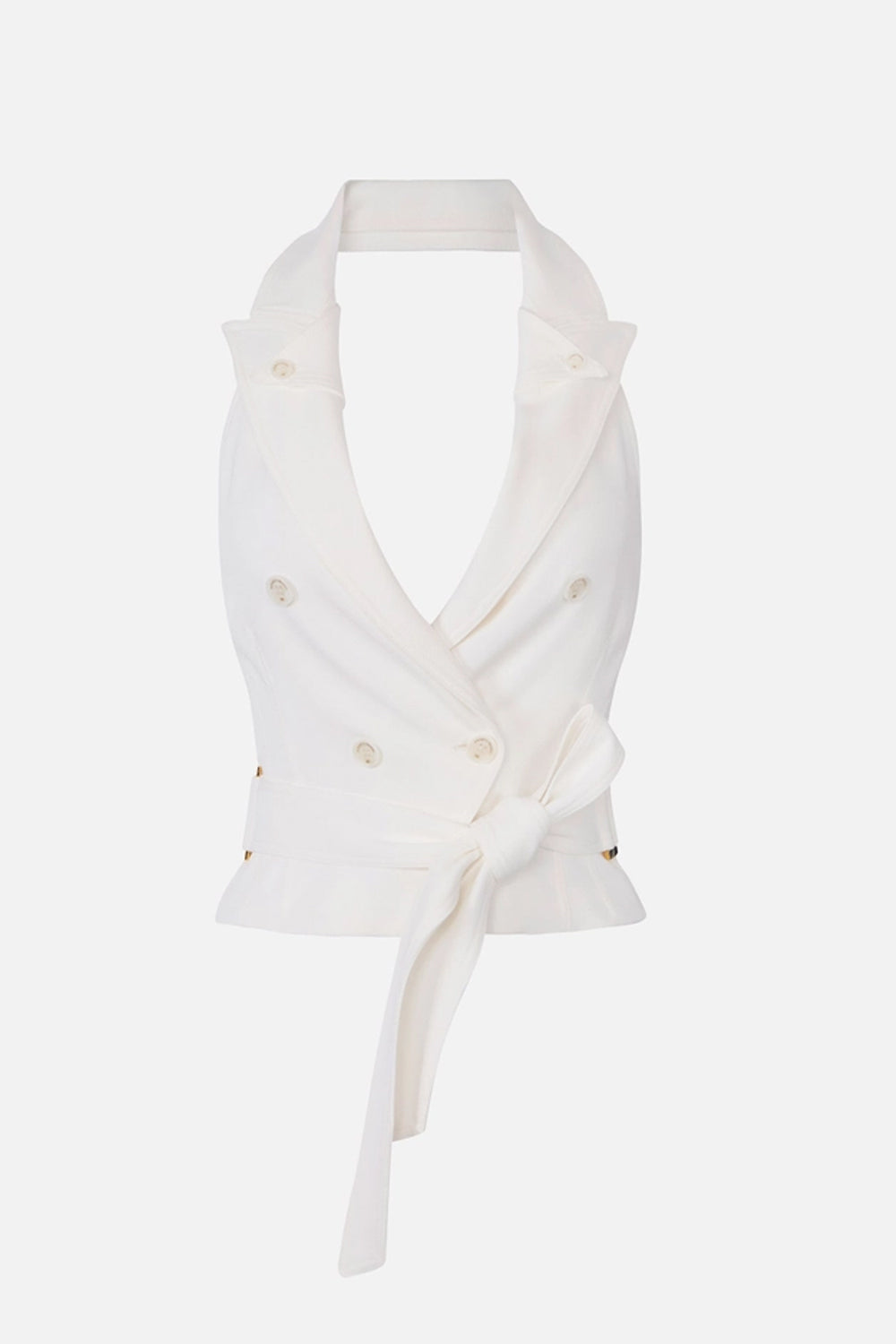 Gilet in gabardina con cintura GL005 61E2360 Elisabetta Franchi