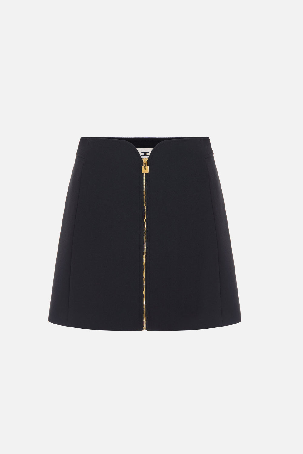Gonna Corta Elisabetta Franchi in Doppio Crêpe Stretch con Zip Frontale GO150 61E2110 Elisabetta Franchi