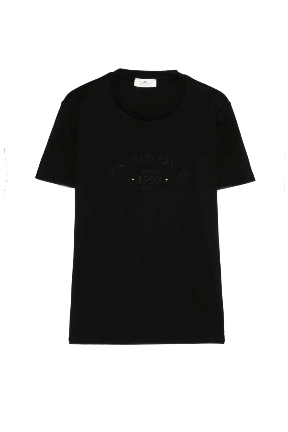 T-shirt in cotone con ricamo logo MA017 61E2110 Elisabetta Franchi
