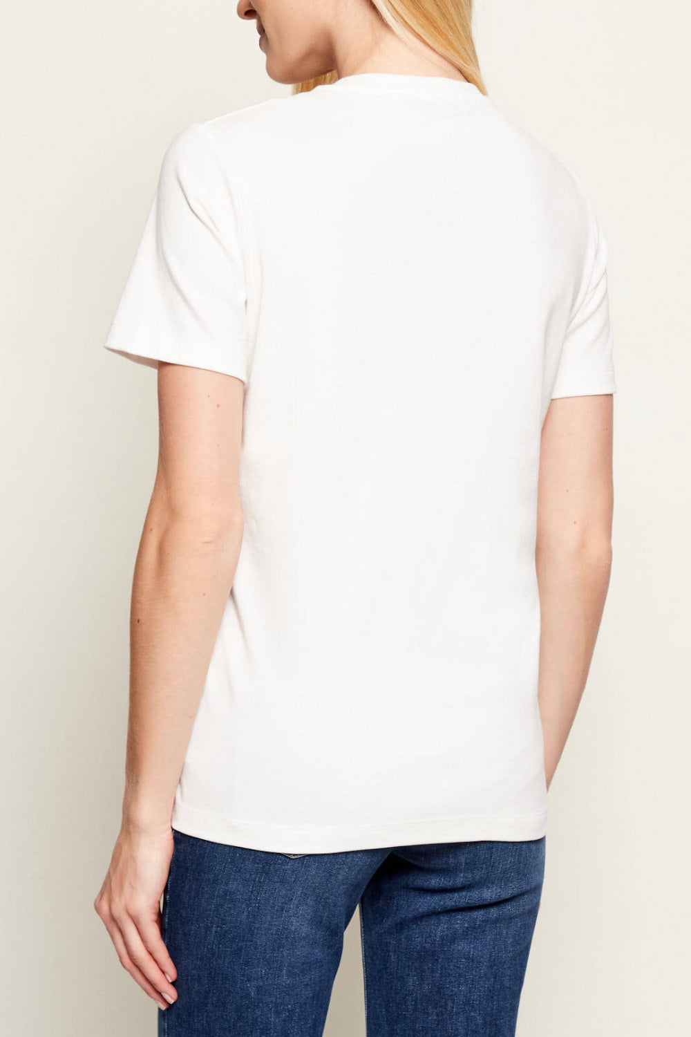 T-shirt Donna Elisabetta Franchi Bianca con Logo in Rilievo MA68P 61E2270 Elisabetta Franchi