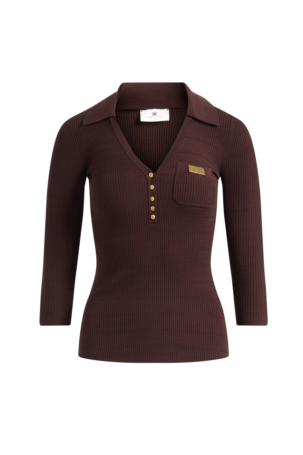 Polo in maglia con maniche 3/4 MK86B 61E2644 Elisabetta Franchi