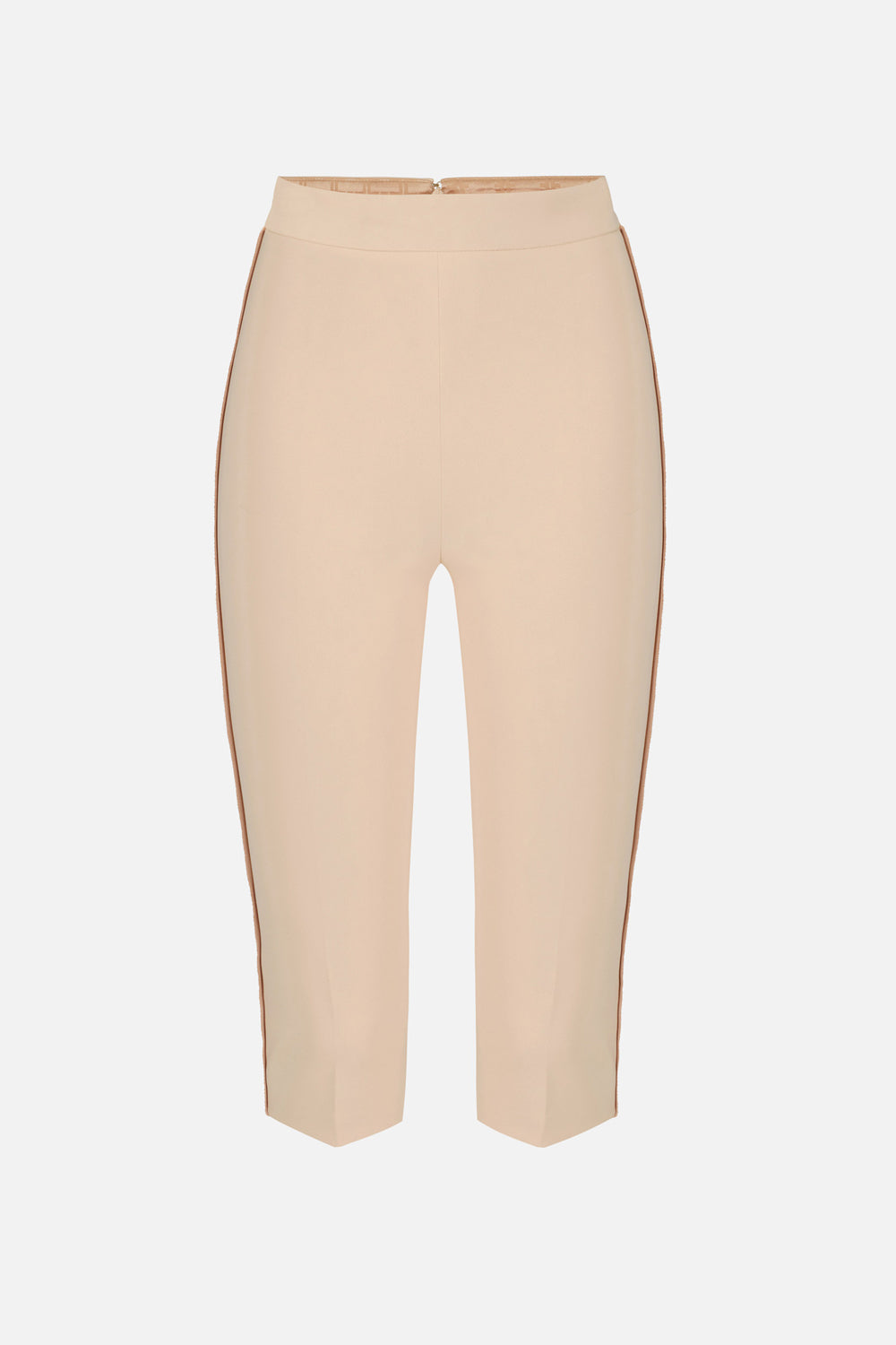 Pantaloni in crêpe leggero e raso<BR/> PA190 63E2EA1 Elisabetta Franchi