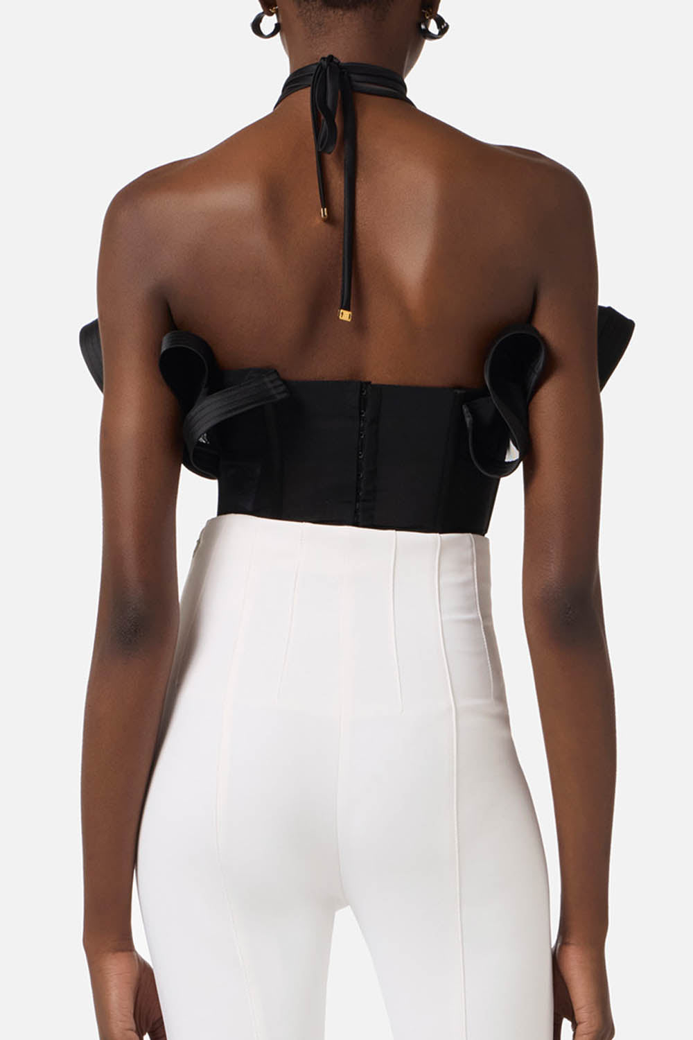 Top Bandeau in Satin con Maxi Ruffle TO039 62E2110 Elisabetta Franchi