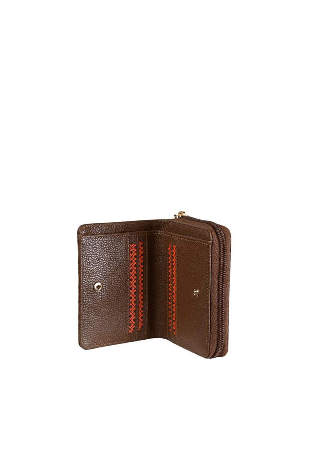 portafoglio piccolo con ZIP GHW0114 CHESTNUT Gherardini