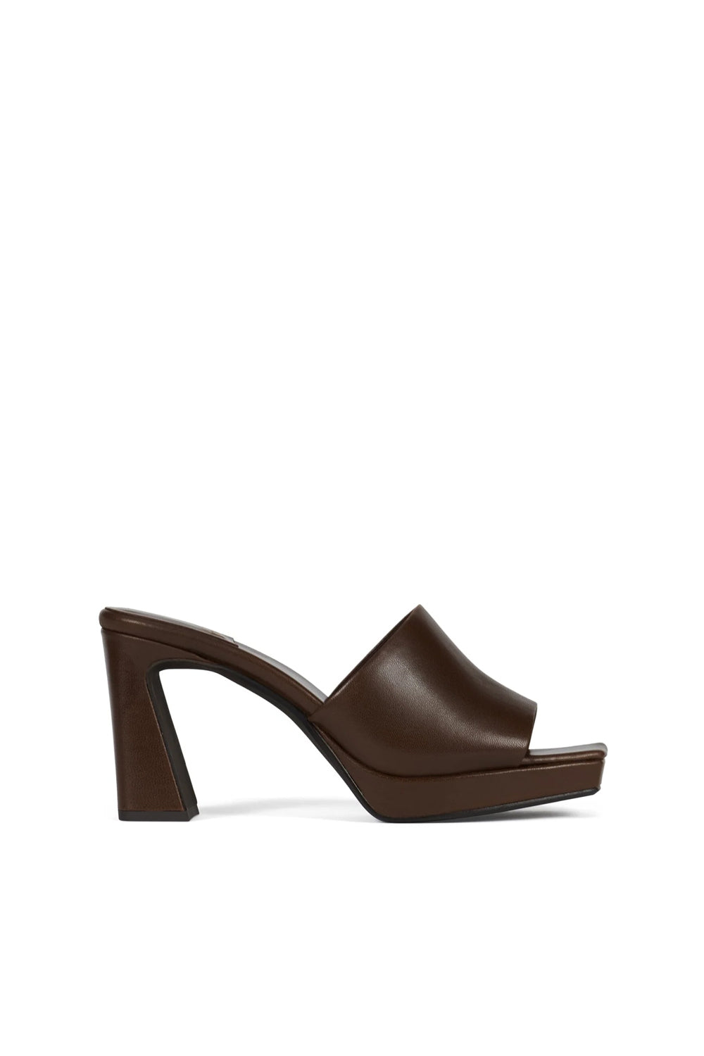 Sandali Donna a Tacco Slide-On in Pelle DRESS-CODE /DARK BROWN PATENT Jeffrey Campbell