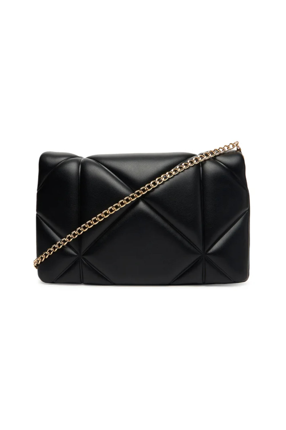 Borsa a tracolla Love Moschino trapuntata nera con logo cuore in metallo JC4043PP1O LC0000 Love Moschino