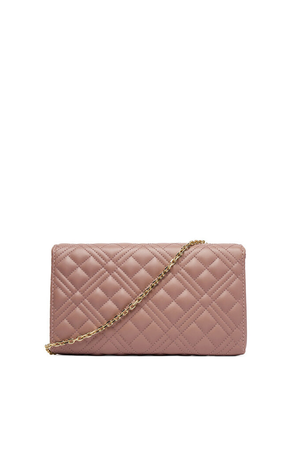 Pochette trapuntata Love Moschino con logo lettering oro e catena JC4079PP1O LA0600 Love Moschino