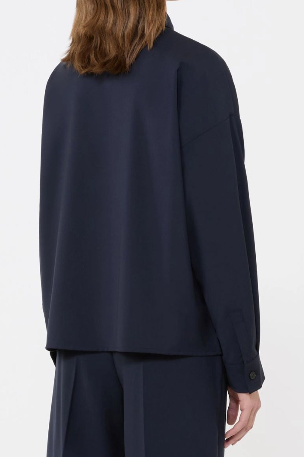 Giacca crop in tela di lana WKDMULINO 001BLU Max Mara Weekend