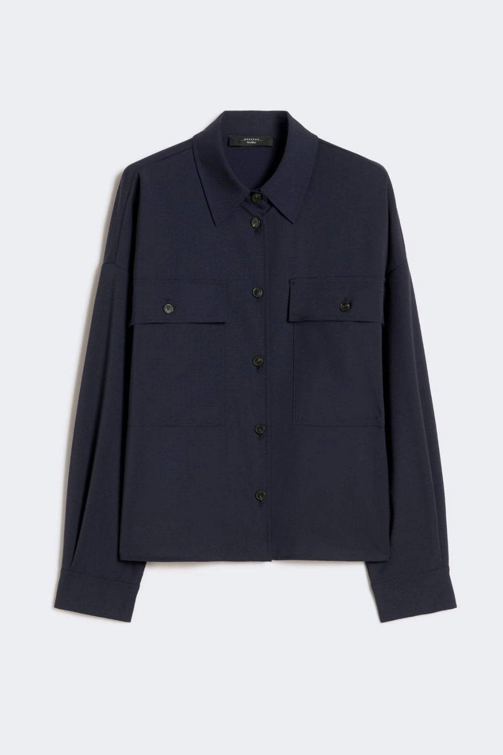 Giacca crop in tela di lana WKDMULINO 001BLU Max Mara Weekend