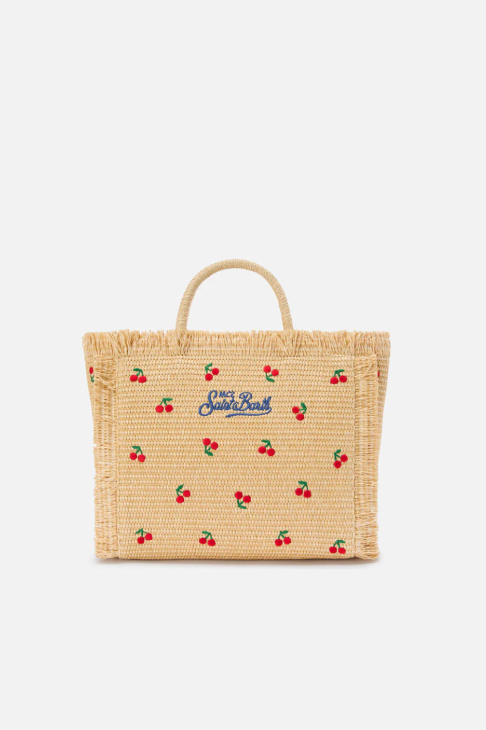 Borsa Colette in tessuto effetto paglia con ricami ciliegie COL0017 -00345L Mc2 Saint Barth