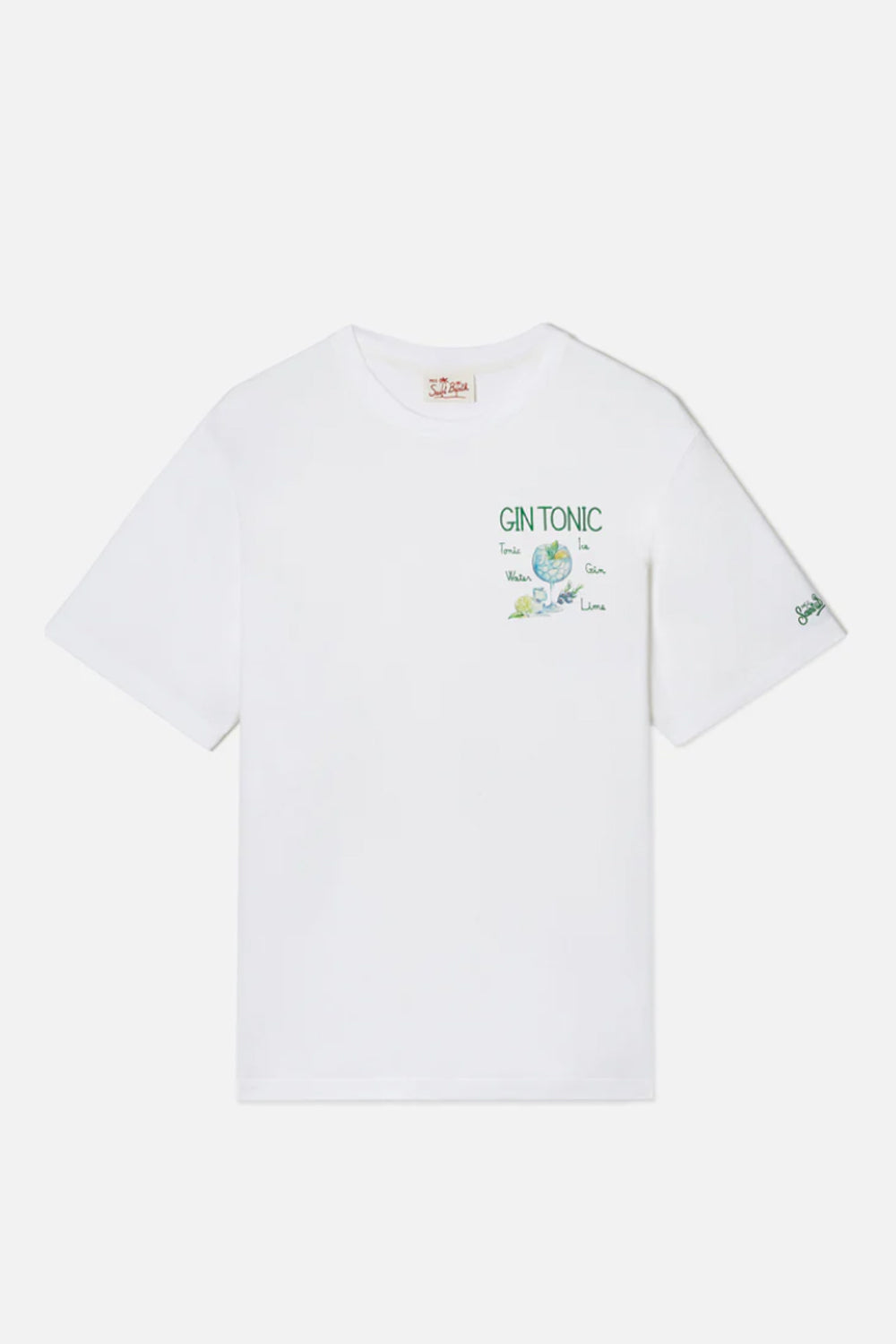 T-shirt Portofino con ricamo Gin Tonic POT0001 -02489L Mc2 Saint Barth