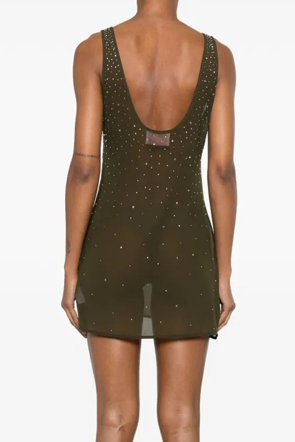 mini abito trasparente con strass RAA0001 -08197L Mc2 Saint Barth