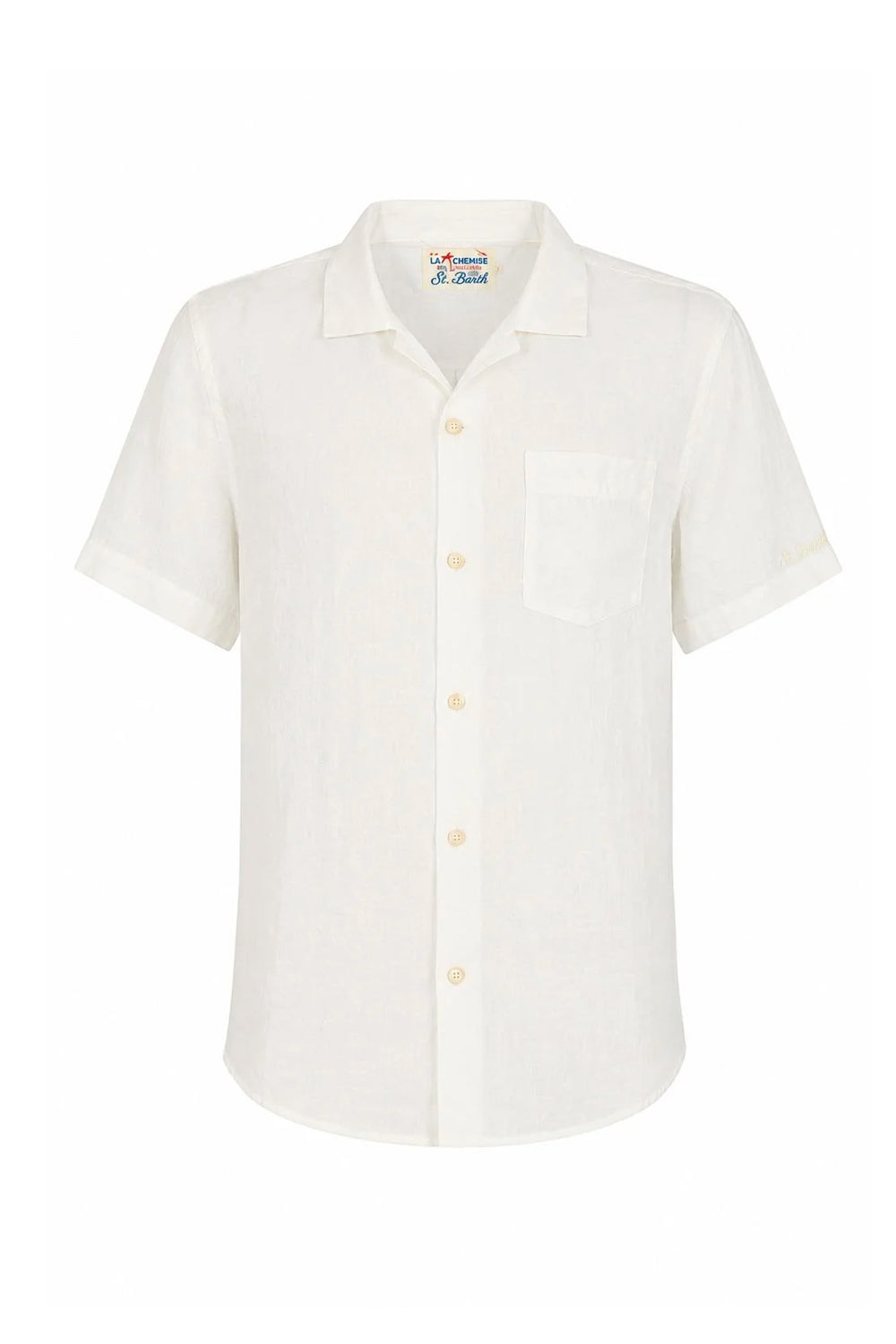 camicia a mezze maniche in lino SIF0002 -01457L Mc2 Saint Barth
