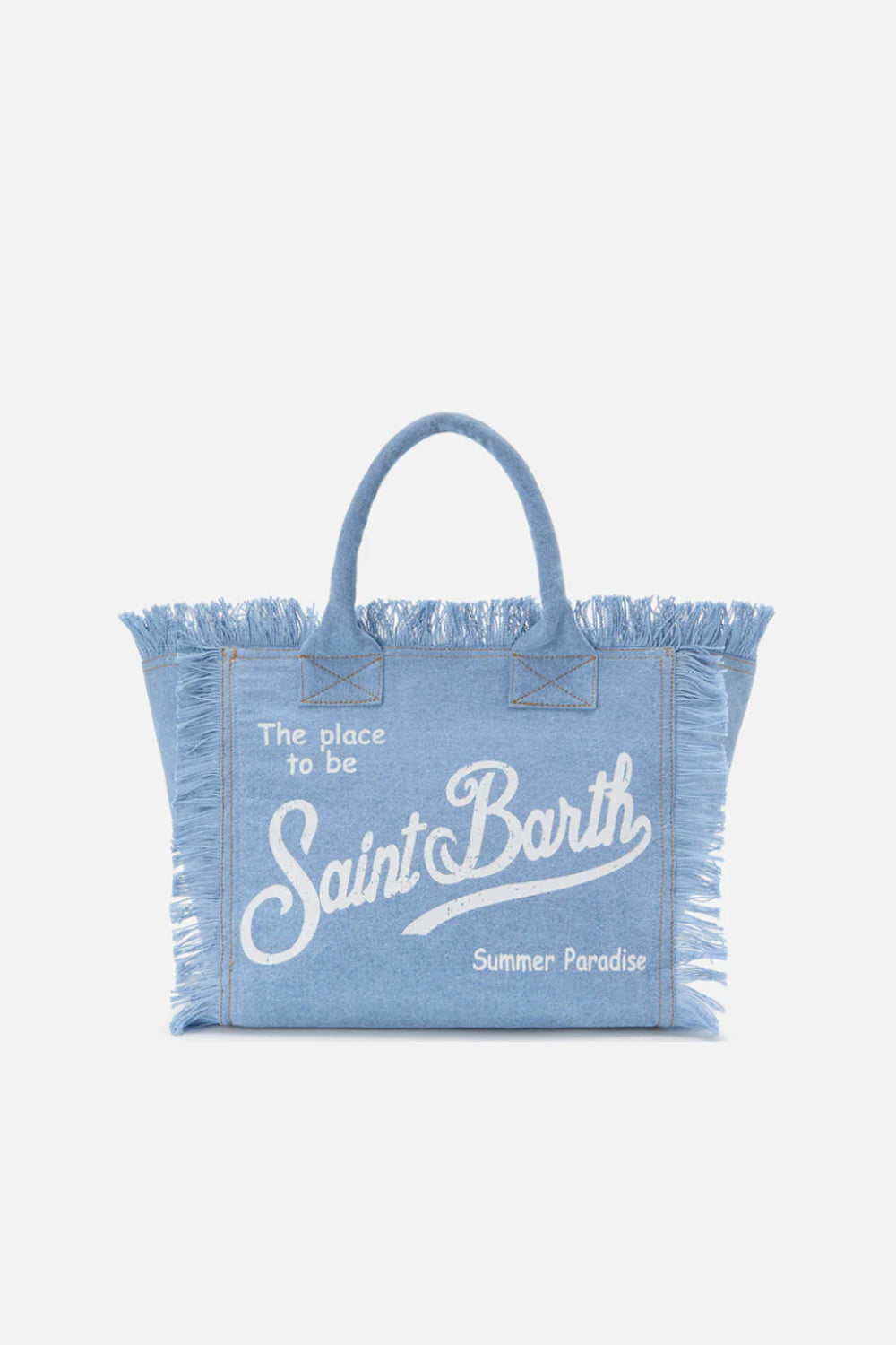 Borsa Vanity regular in denim lavaggio chiaro VANI001 -00426L Mc2 Saint Barth