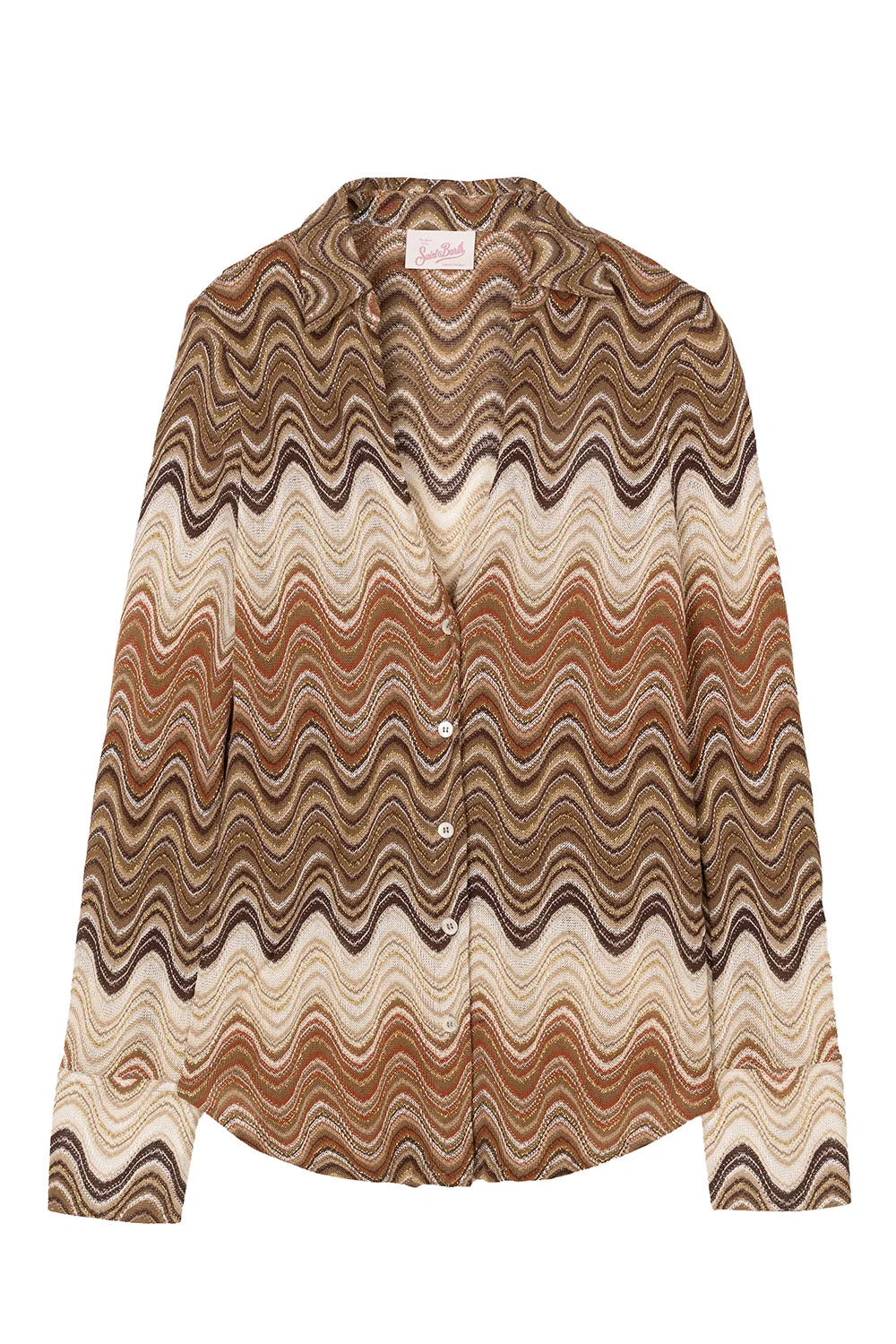 camicia scollo a V YOS0001 -01846L Mc2 Saint Barth