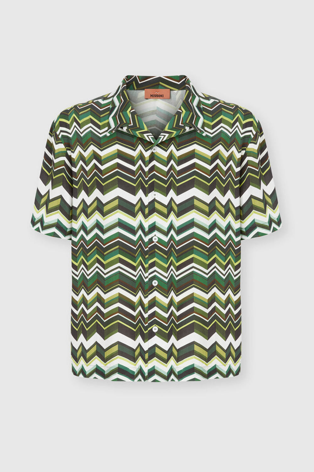 Camicia da bowling in viscosa stampa zig zag BS26SJ01 BW00ZVS6165 Missoni