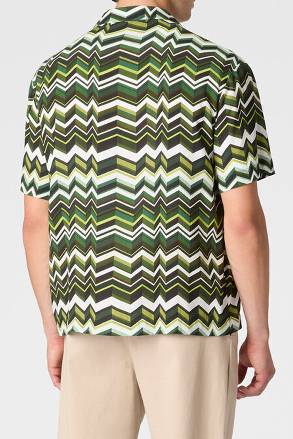 Camicia da bowling in viscosa stampa zig zag BS26SJ01 BW00ZVS6165 Missoni