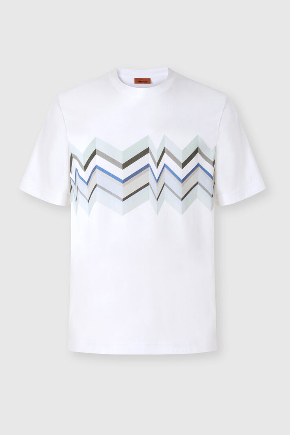 T-shirt girocollo in cotone con stampa zig zag irregolare BS26SL00 BJ00QPS01KI Missoni