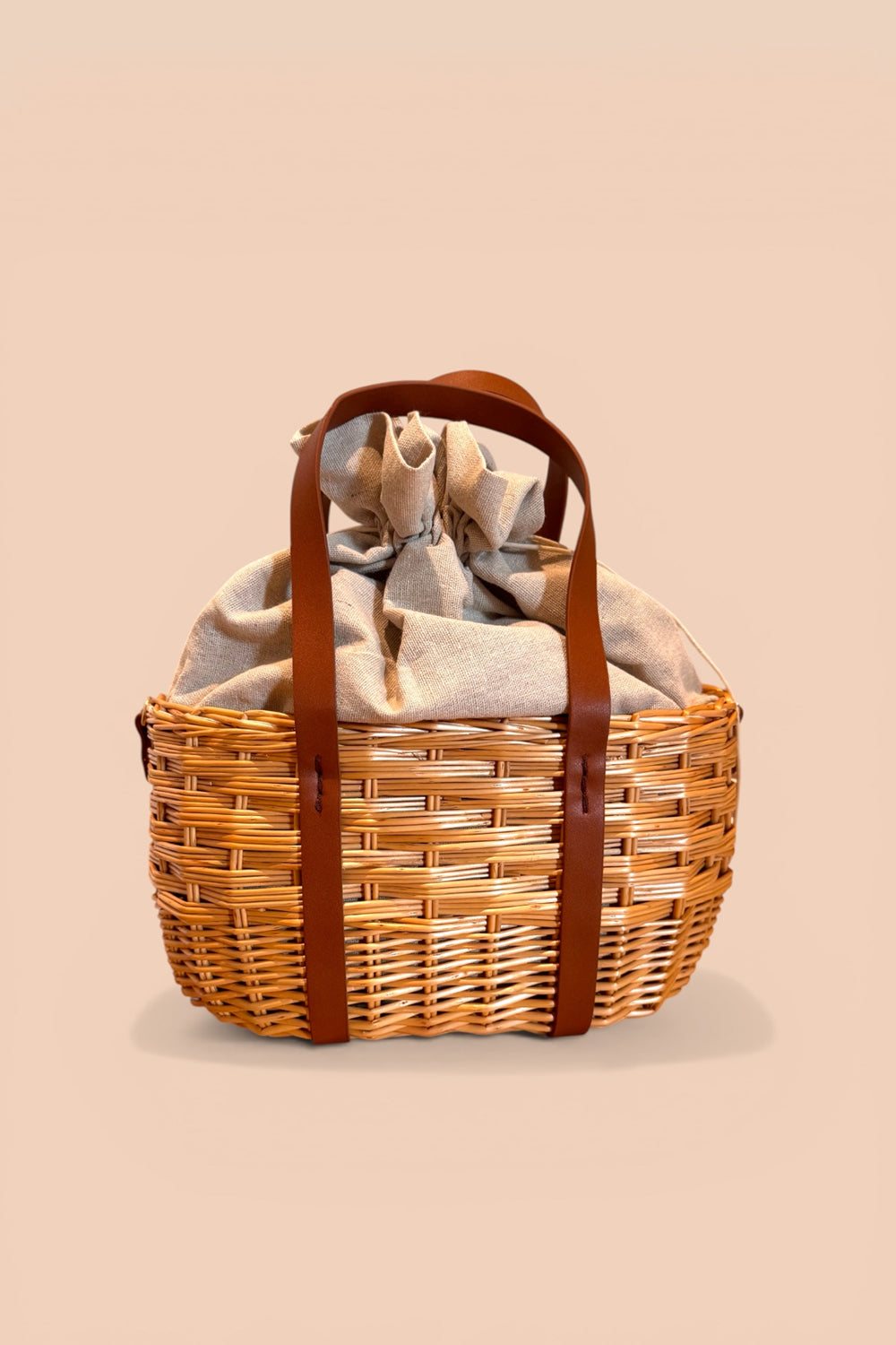 Borsa in paglia SAINT TROPEZ CUOIO Momà Luxury