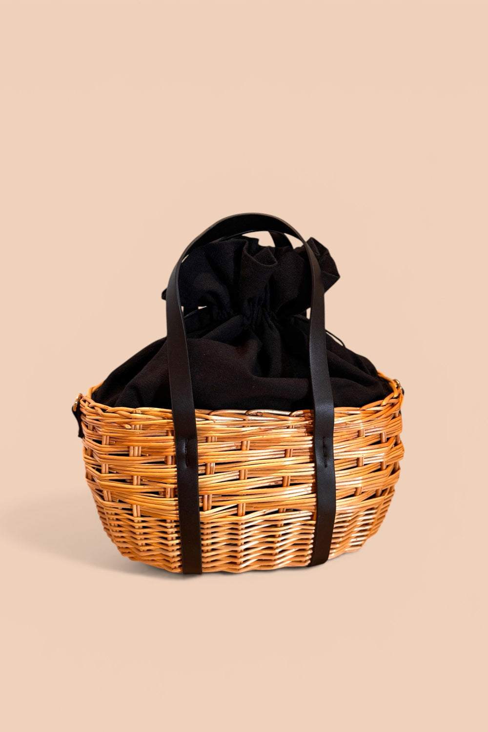 borsa in paglia SAINT TROPEZ NERO Momà Luxury