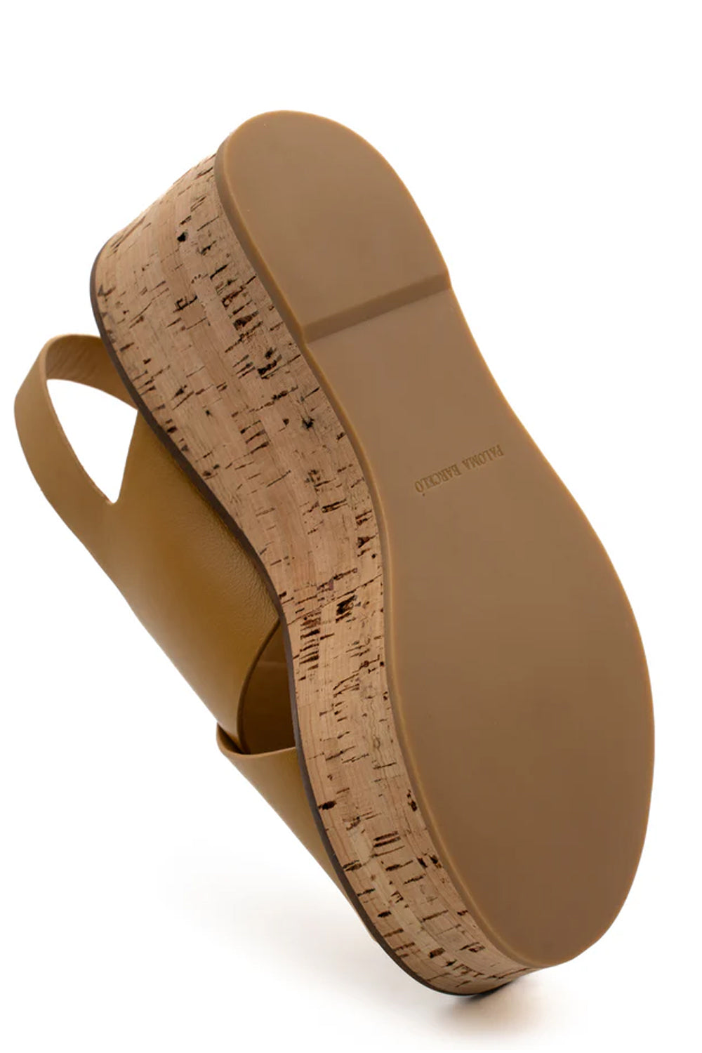 Sandalo NUS 100% in pelle con chiusura a fibbia e zeppa rivestita in sughero NUS /OCHRE Paloma Barcelò