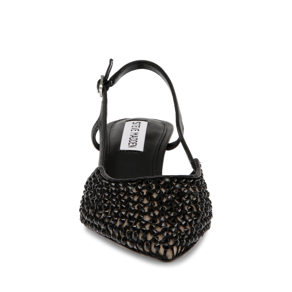 Décolleté Slingback con tacco basso LEGACI-MR BLACK RHINESTONE MESH Steve Madden