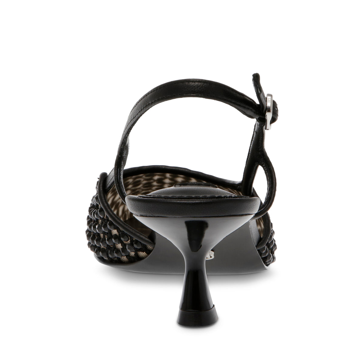 Décolleté Slingback con tacco basso LEGACI-MR BLACK RHINESTONE MESH Steve Madden