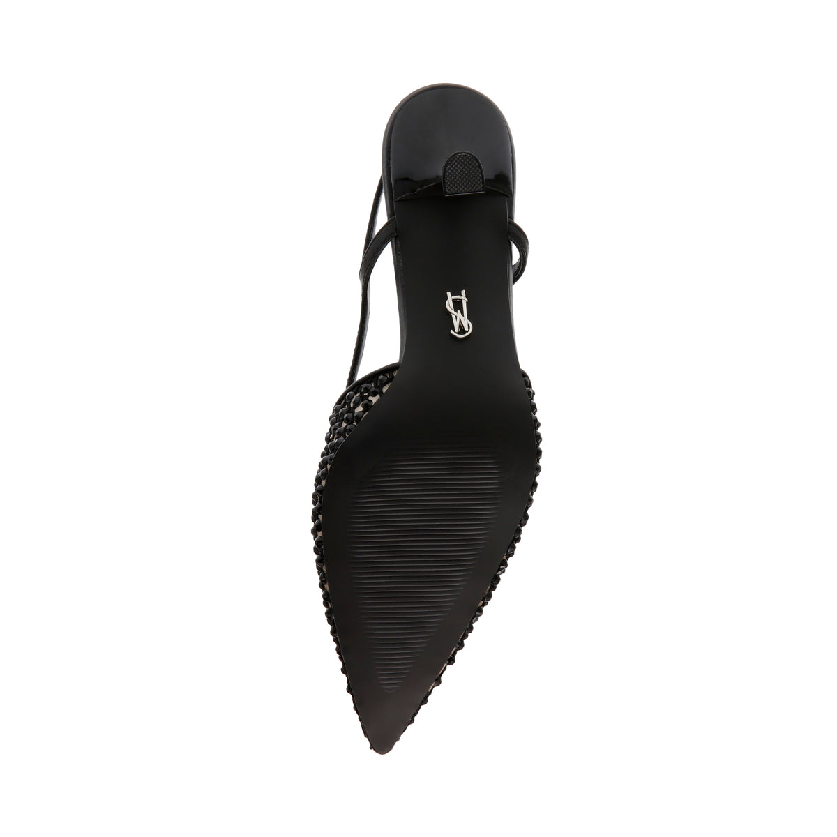 Décolleté Slingback con tacco basso LEGACI-MR BLACK RHINESTONE MESH Steve Madden