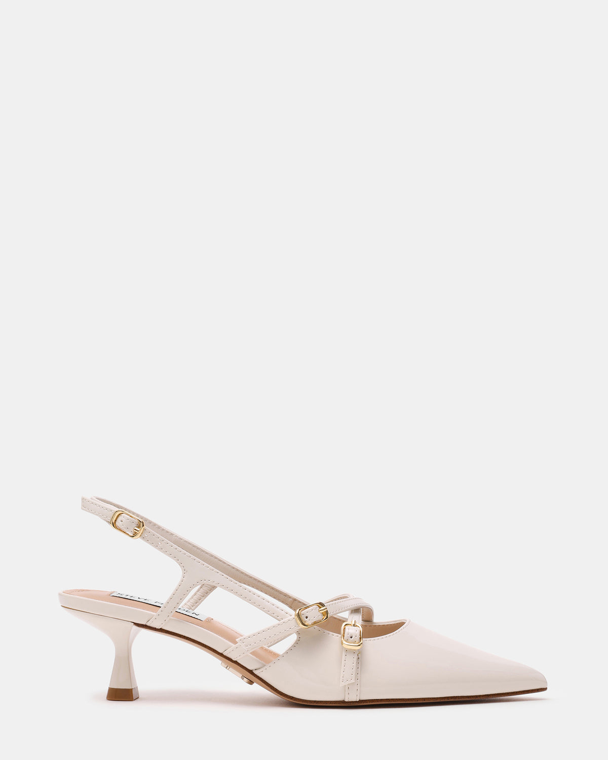 Décolleté Slingback con fibbie e tacco basso LINDALE IVY PEARL PATENT Steve Madden