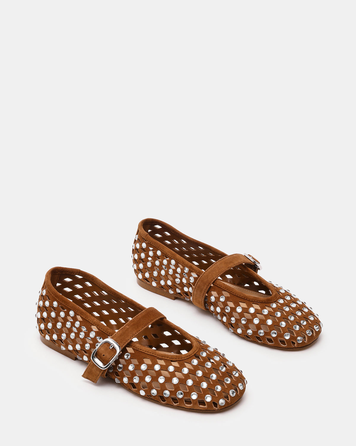 RERUN - ballerina con strass RERUN CHSNUT SUEDE Steve Madden